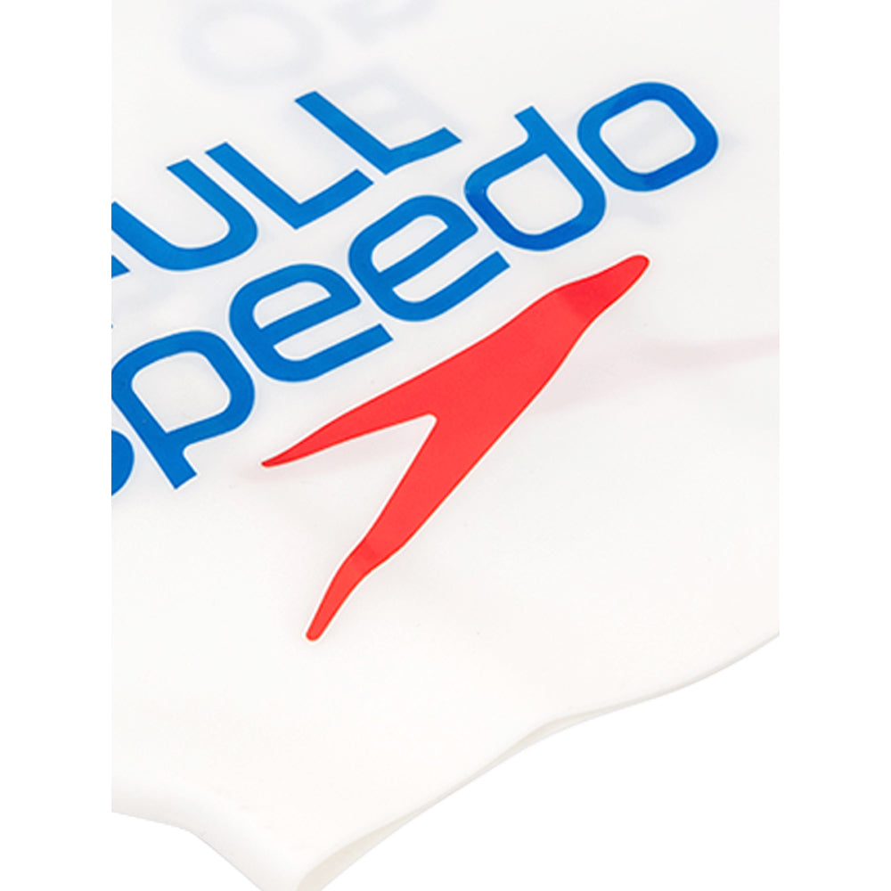 SPEEDO Slogan Printed หมวกว่ายน้ำผู้ใหญ่