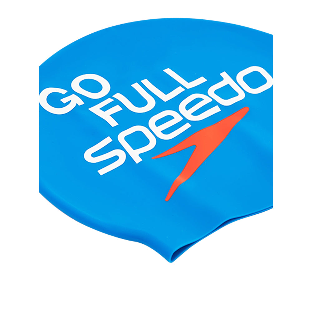 SPEEDO Slogan Printed หมวกว่ายน้ำผู้ใหญ่