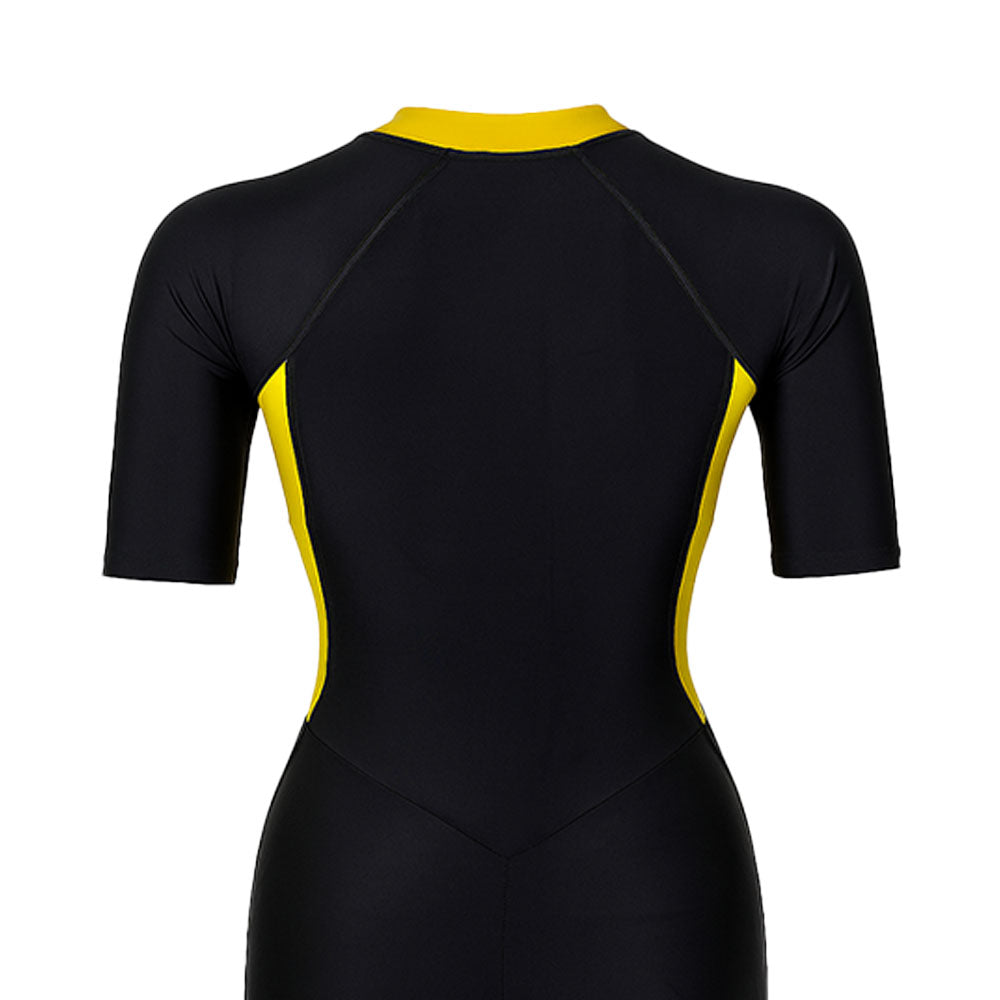 SPEEDO Zip Front Short Sleeve Kneesuit ชุดว่ายน้ำผู้หญิง