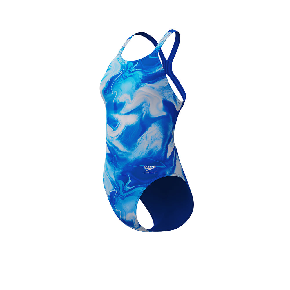 SPEEDO Printed Powerback One Piece ชุดว่ายน้ำผู้หญิง