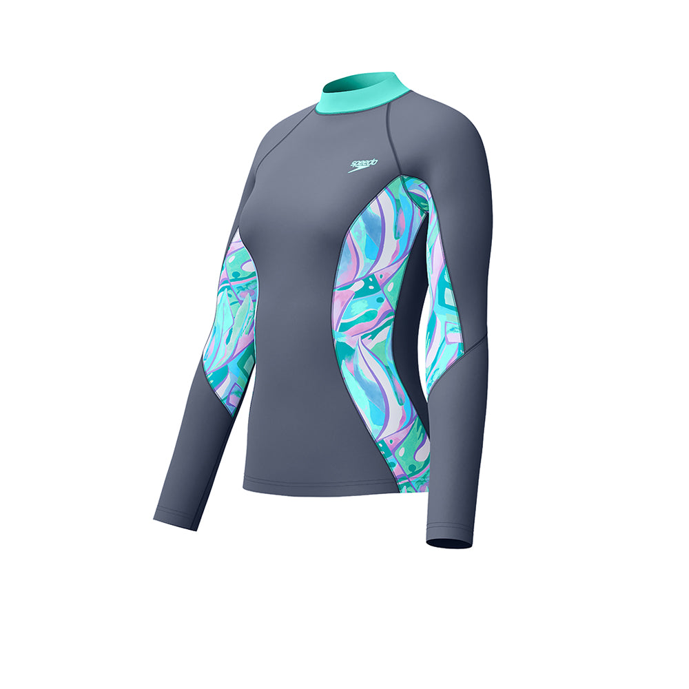 SPEEDO Printed Long Sleeve เสื้อรัชการ์ดผู้หญิง