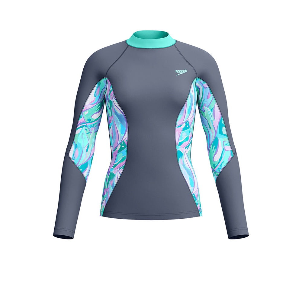 SPEEDO Printed Long Sleeve เสื้อรัชการ์ดผู้หญิง