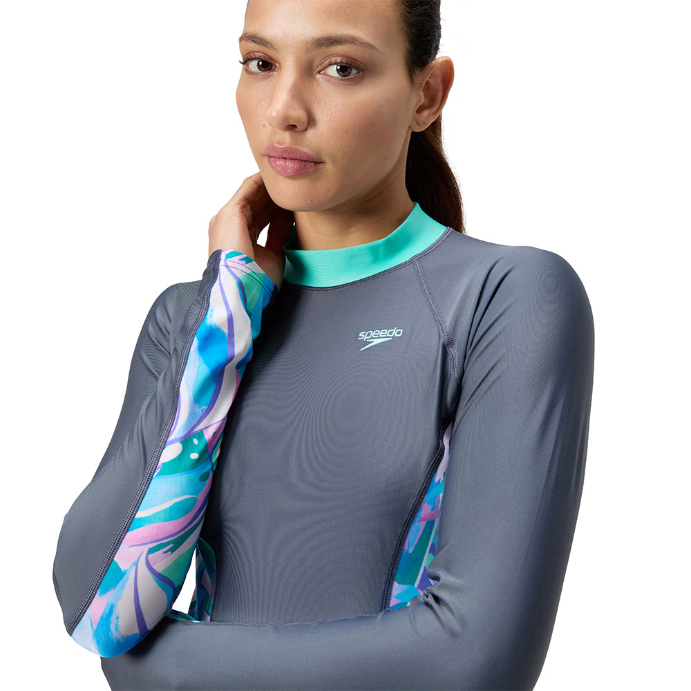 SPEEDO Printed Long Sleeve เสื้อรัชการ์ดผู้หญิง
