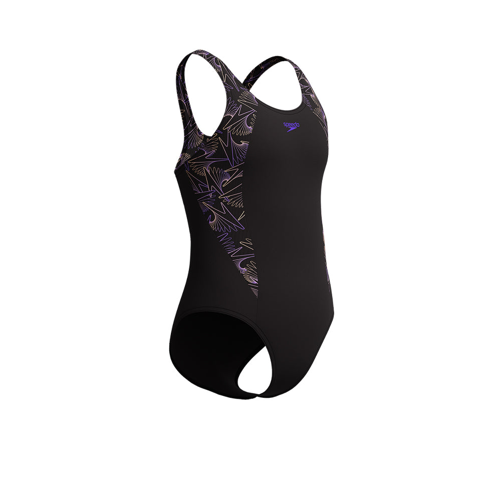 SPEEDO Hyperboom Splice Muscleback One Piece Girls Swimsuit