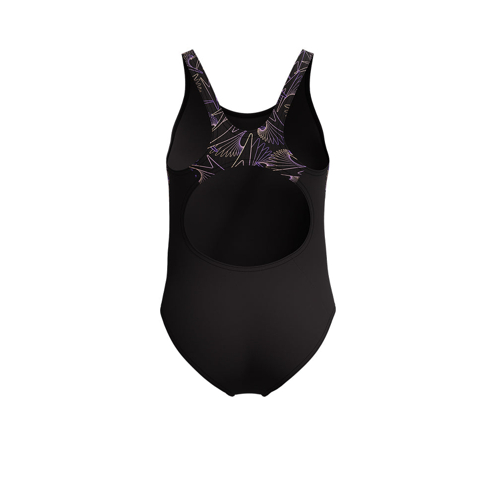 SPEEDO Hyperboom Splice Muscleback One Piece Girls Swimsuit