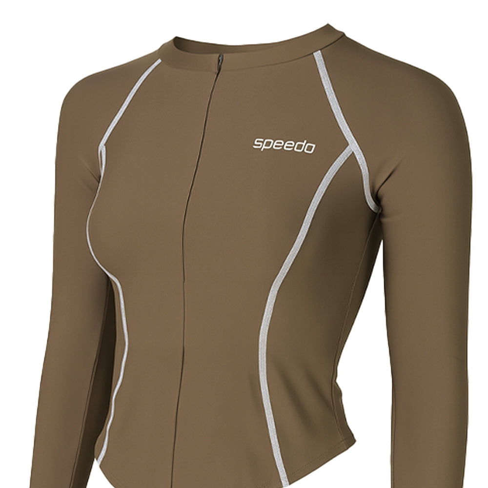 SPEEDO 'Wavechasers 2.0' Sun Protection Round Neck Shaping เสื้อรัชการ์ดผู้หญิง