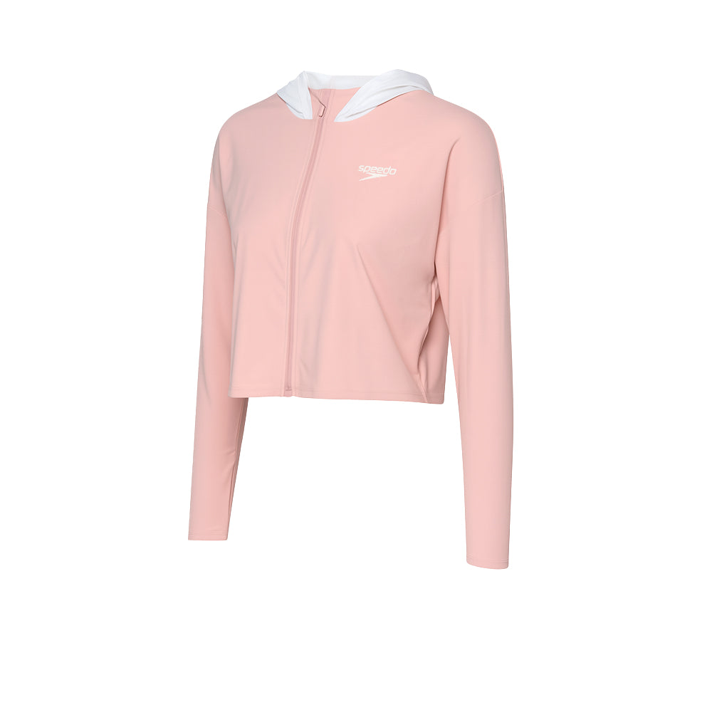 SPEEDO 'Wavechasers 2.0' Sweet Sun Protection Logo Crop Zip เสื้อแจ็คเก็ตผู้หญิง