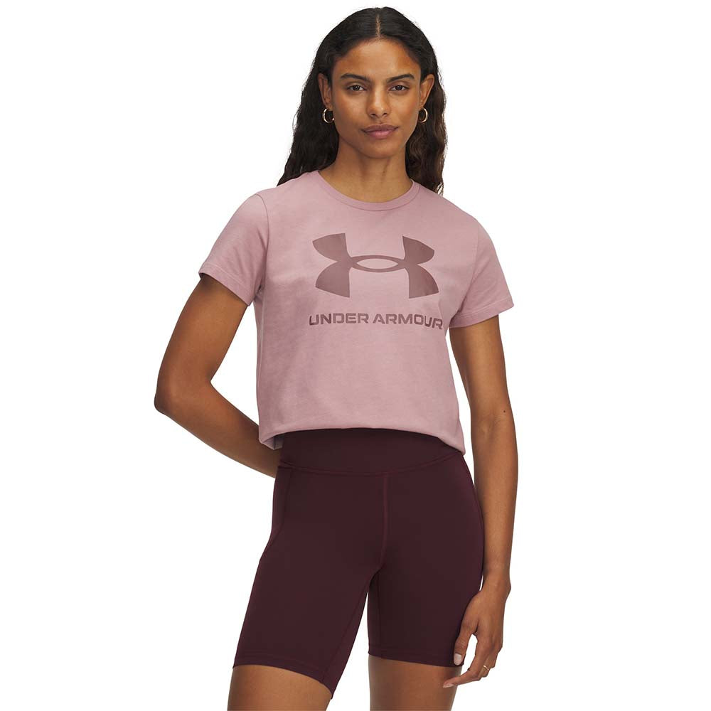 UNDER ARMOUR Rival Logo Short Sleeve เสื้อออกกำลังกายผู้หญิง