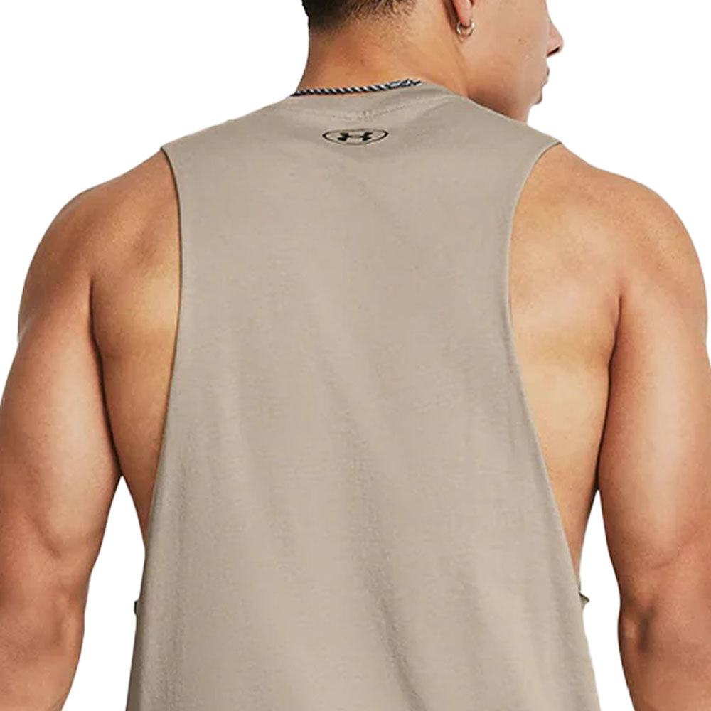 UNDER ARMOUR Sportstyle Left Chest Cut-Off เสื้อกล้ามออกกำลังกายผู้ชาย