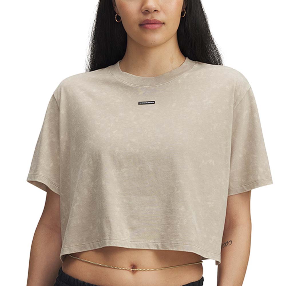 UNDER ARMOUR Wash Logo Boxy Crop Women's Training T-Shirt
