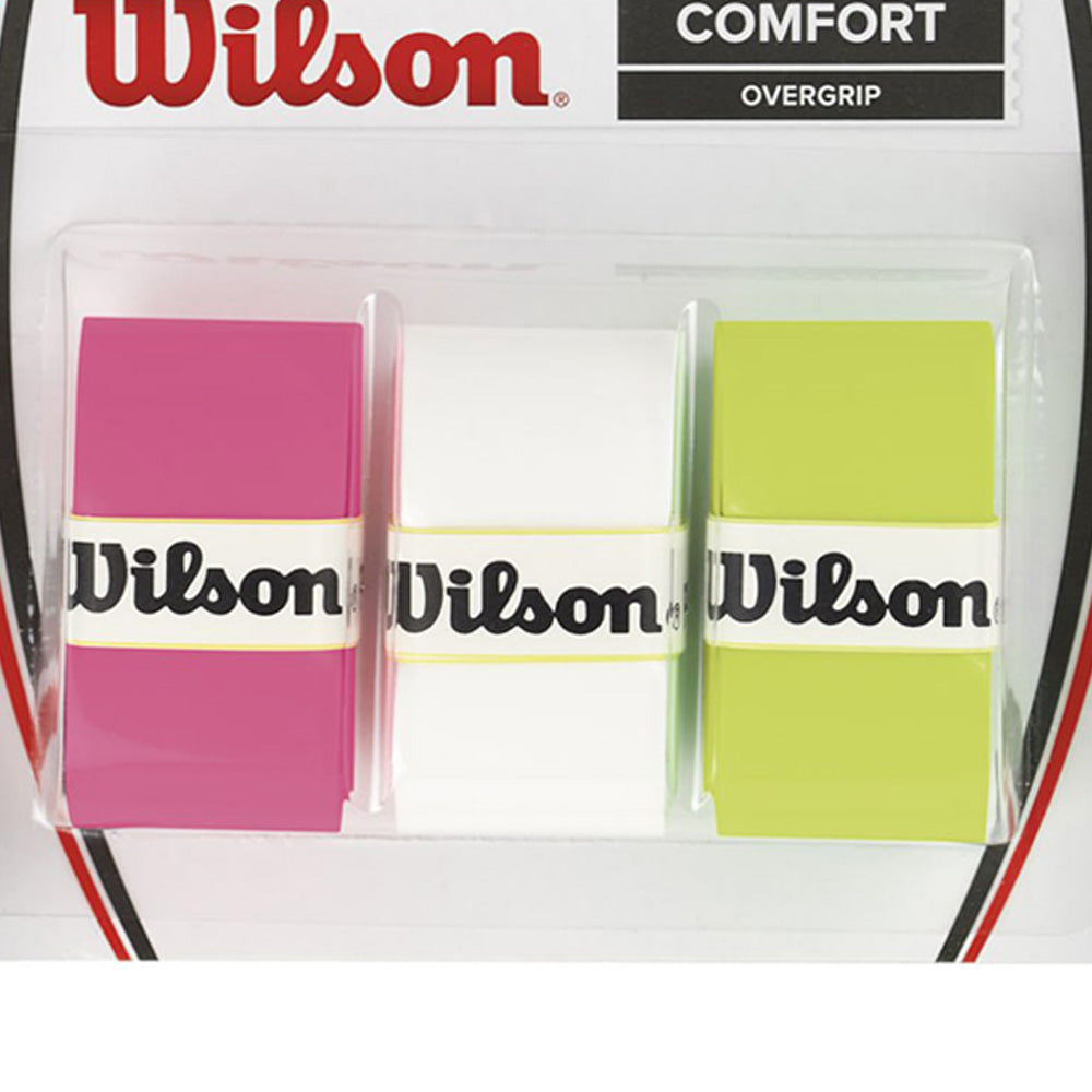 WILSON Pro Overgrip Comfort Assorted (3 Pieces) Tennis Overgrip