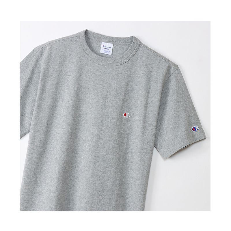 CHAMPION SHORT SLEEVE T-SHIRT เสื้อยืดทีเชิ๊ต ผู้ชาย C3-X352-070 Grey - 1 Supersports Thailand