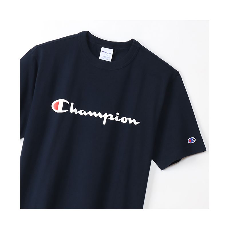 CHAMPION SHORT SLEEVE T-SHIRT เสื้อยืดทีเชิ๊ต ผู้ชาย C3-X353-370 Blue - 1 Supersports Thailand