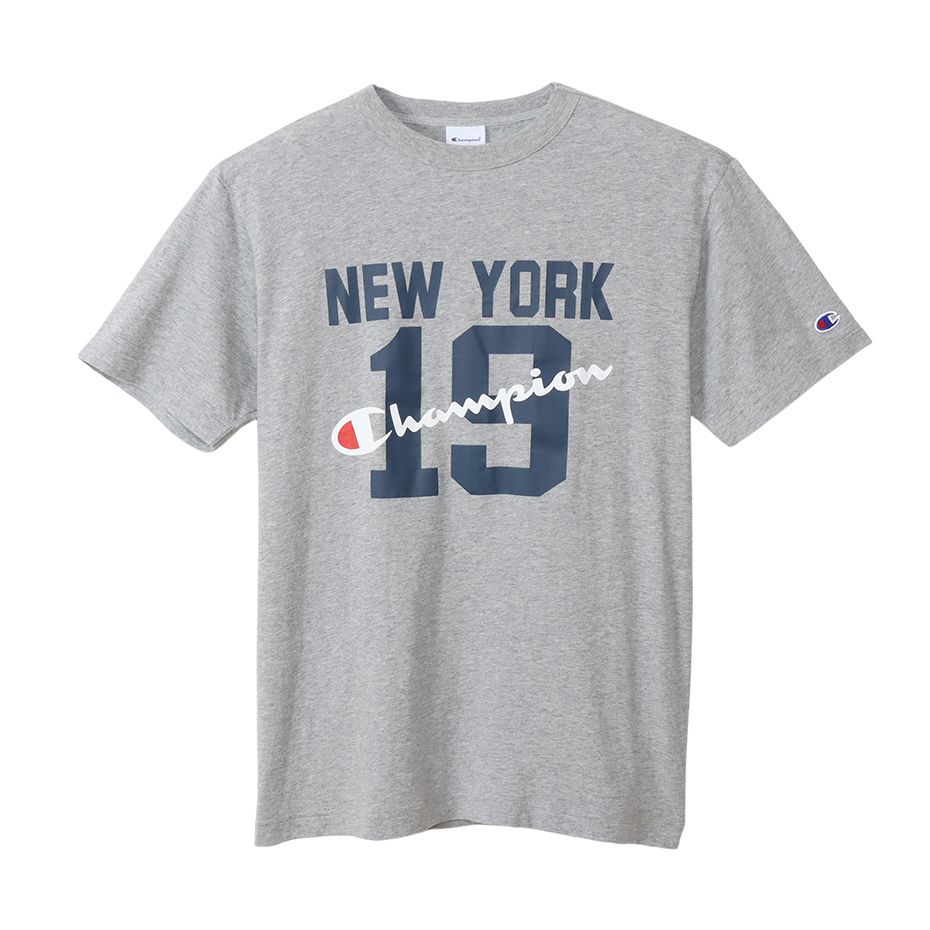 CHAMPION SHORT SLEEVE T-SHIRT เสื้อยืดทีเชิ๊ต ผู้ชาย C3-Y304-070 Grey - 1 Supersports Thailand