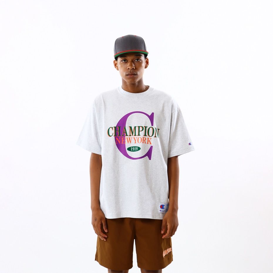 CHAMPION SHORT SLEEVE T-SHIRT เสื้อยืดทีเชิ๊ต ผู้ชาย C3-Z310-030 Grey - 1