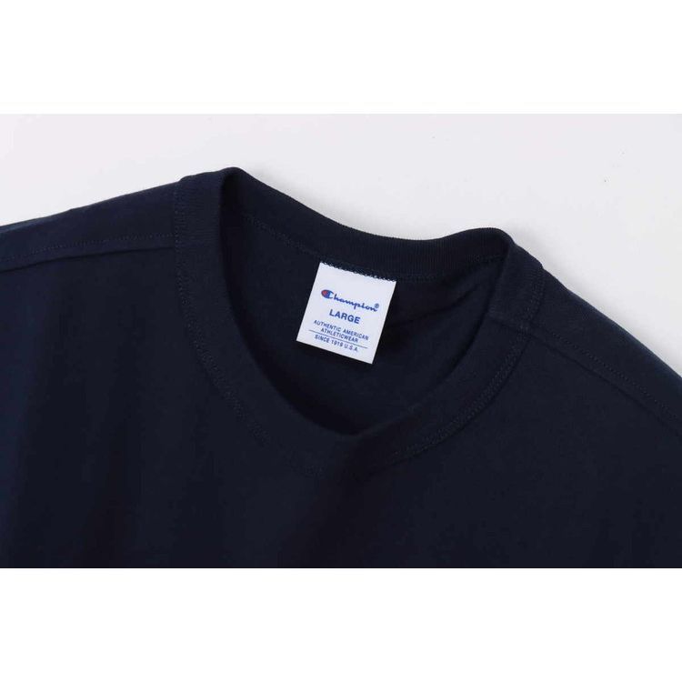 CHAMPION SHORT SLEEVE T-SHIRT เสื้อยืดทีเชิ๊ต ผู้ชาย C3-Z349-370 Blue - 1 Supersports Thailand