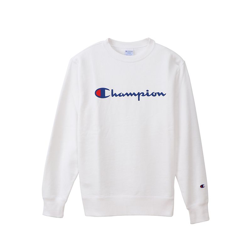 CHAMPION CREW NECK SWEATSHIRT เสื้อสเวตเชิ้ต ผู้ชาย C3-Q002-010 White - 1 Supersports Thailand