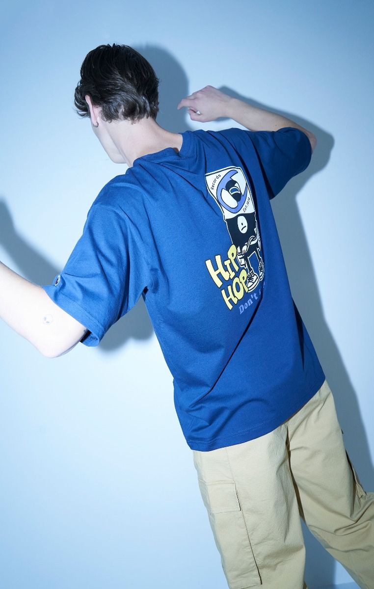 CHAMPION CREWNECK T-SHIRT เสื้อยืดทีเชิ๊ต ผู้ชาย 219299-BS561 Blue - 1 Supersports Thailand