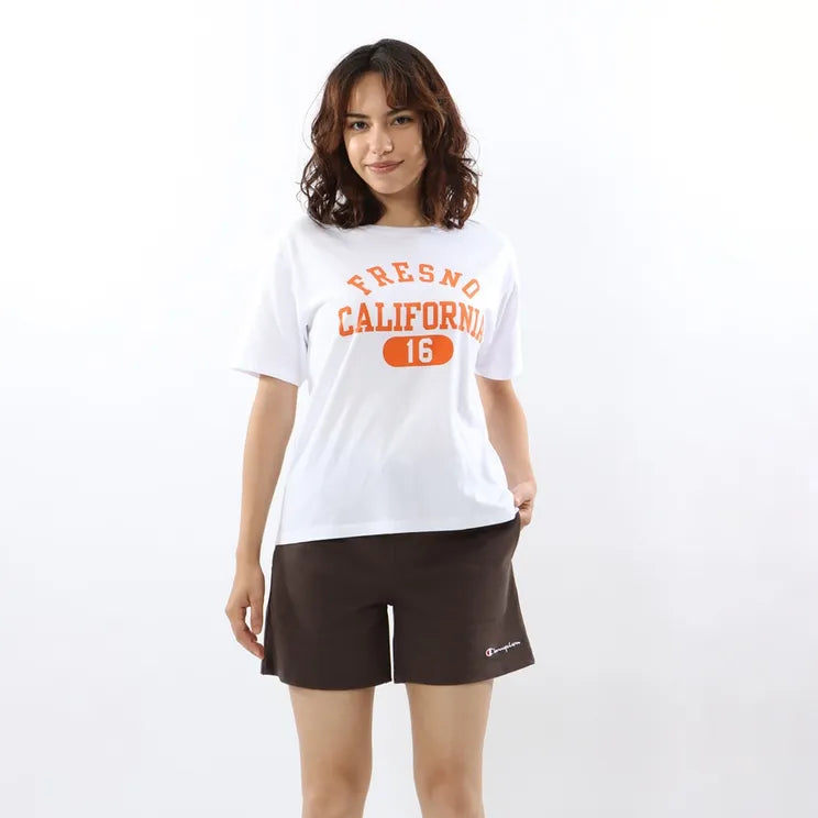 CHAMPION SHORT SLEEVE T-SHIRT เสื้อยืดทีเชิ๊ต ผู้หญิง CW-Z330-010 White - 1 Supersports Thailand
