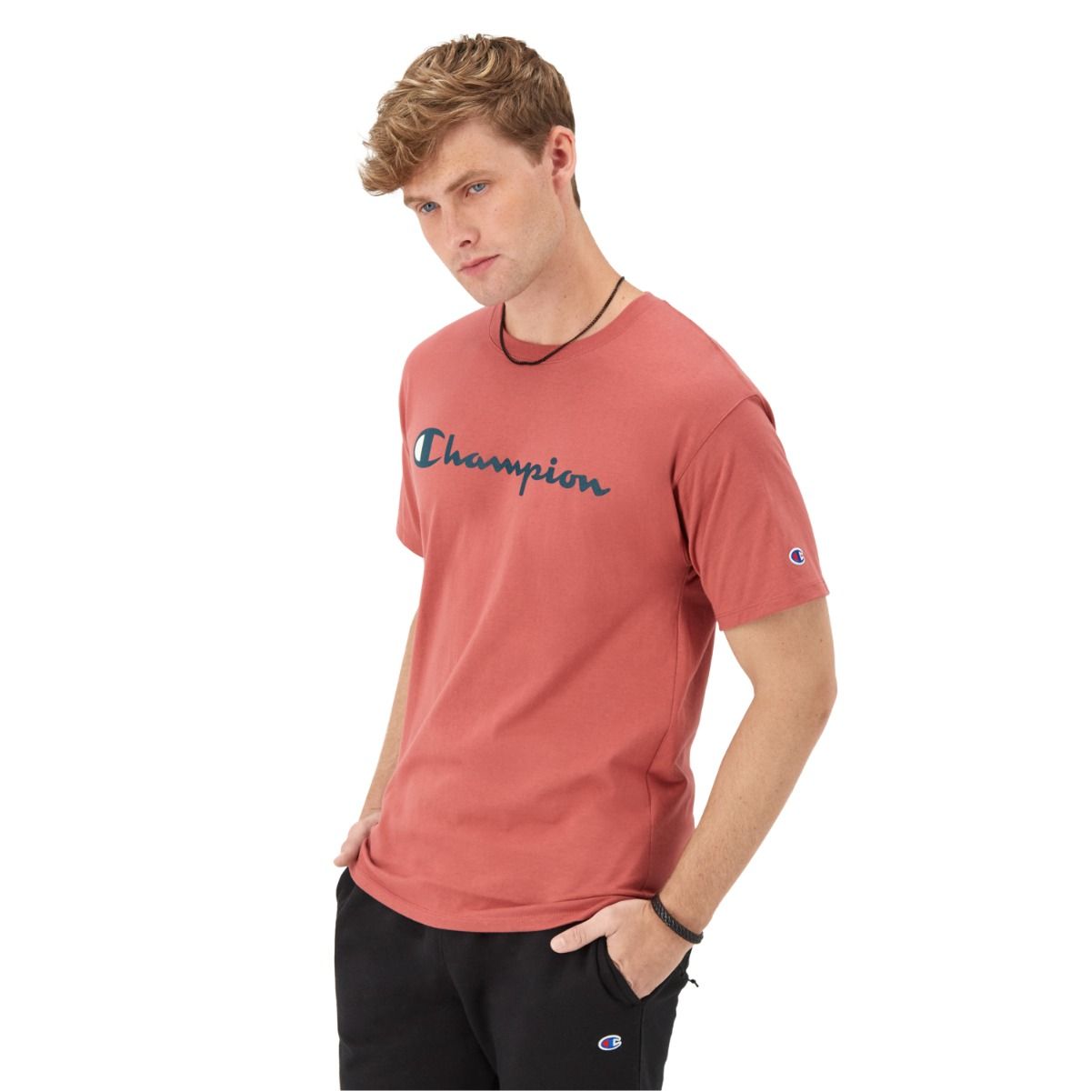 CHAMPION CLASSIC GRAPHIC TEE เสื้อยืดทีเชิ๊ต ผู้ชาย GT23H Y07718-A1DF Red - 1 Supersports Thailand
