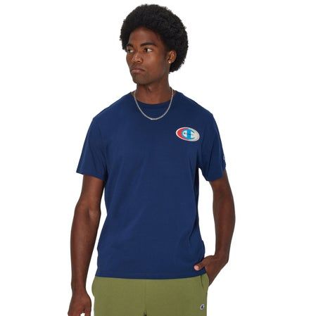 CHAMPION ROCHESTER SHORT SLEEVE TEE เสื้อยืดทีเชิ๊ต ผู้ชาย T99003 5862GB-AHSV Blue - 1 Supersports Thailand