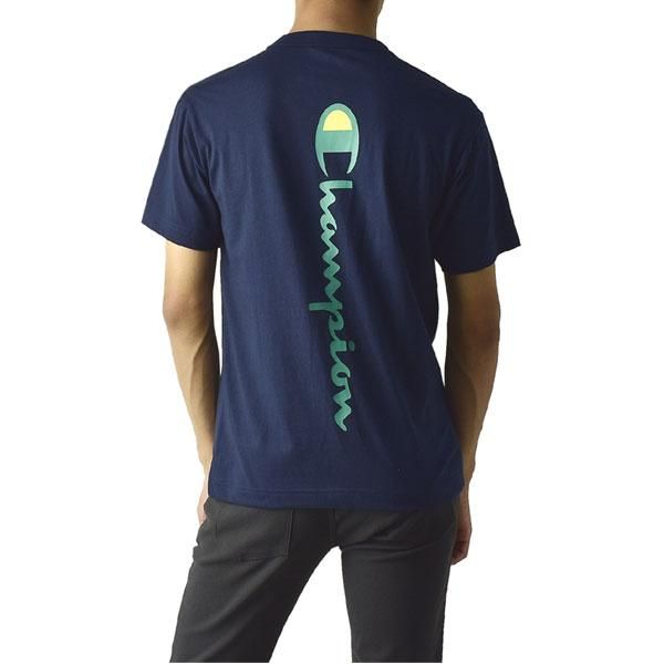 CHAMPION SHORT SLEEVE T-SHIRT เสื้อยืดทีเชิ๊ต ผู้ชาย C3-Z348-370 Blue - 1 Supersports Thailand