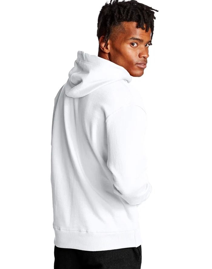 CHAMPION POWERBLEND HOODIE เสื้อฮู้ด ผู้ชาย S0889 407D55-045 White - 1 Supersports Thailand