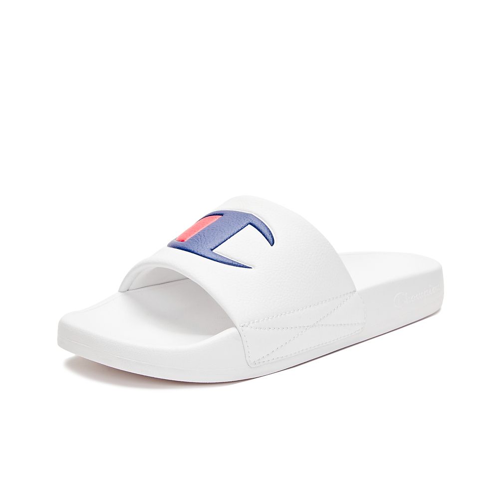 CHAMPION SLIDE C รองเท้าแตะแบบสวมผู้ชายและผู้หญิง U4AFASU01-A1 White - 1