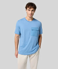 CHAMPION CREWNECK T-SHIRT เสื้อยืดทีเชิ๊ต ผู้ชาย 220407-BS099 Blue - 1