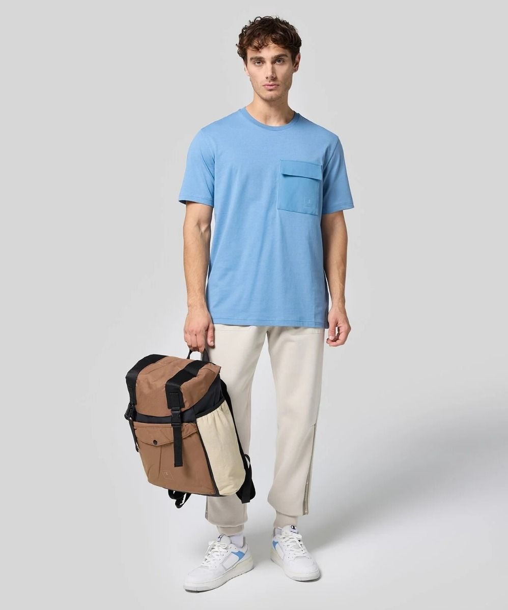 CHAMPION CREWNECK T-SHIRT เสื้อยืดทีเชิ๊ต ผู้ชาย 220407-BS099 Blue - 1 Supersports Thailand