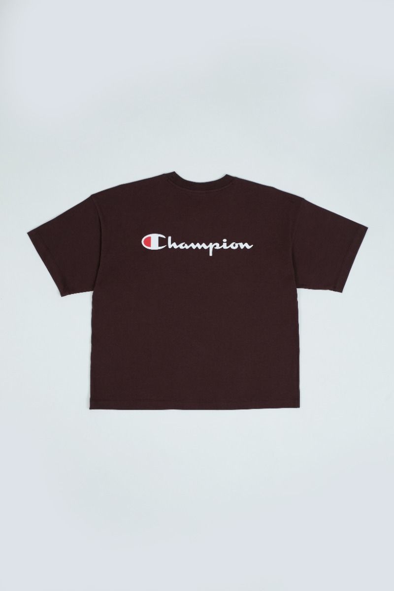 CHAMPION CREWNECK T-SHIRT เสื้อยืดทีเชิ๊ต ผู้หญิง 116624-MS548 Brown - 1 Supersports Thailand