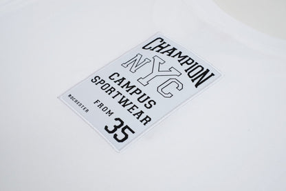 CHAMPION CREWNECK T-SHIRT เสื้อยืดทีเชิ๊ต ผู้หญิง 117207-WW001 White - 1