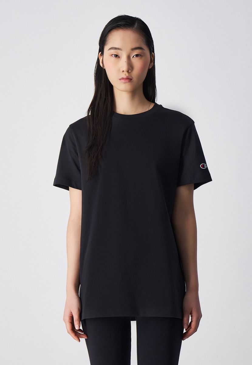CHAMPION CREWNECK T-SHIRT เสื้อยืดทีเชิ๊ต ผู้หญิง 117207-ES510 Black - 1