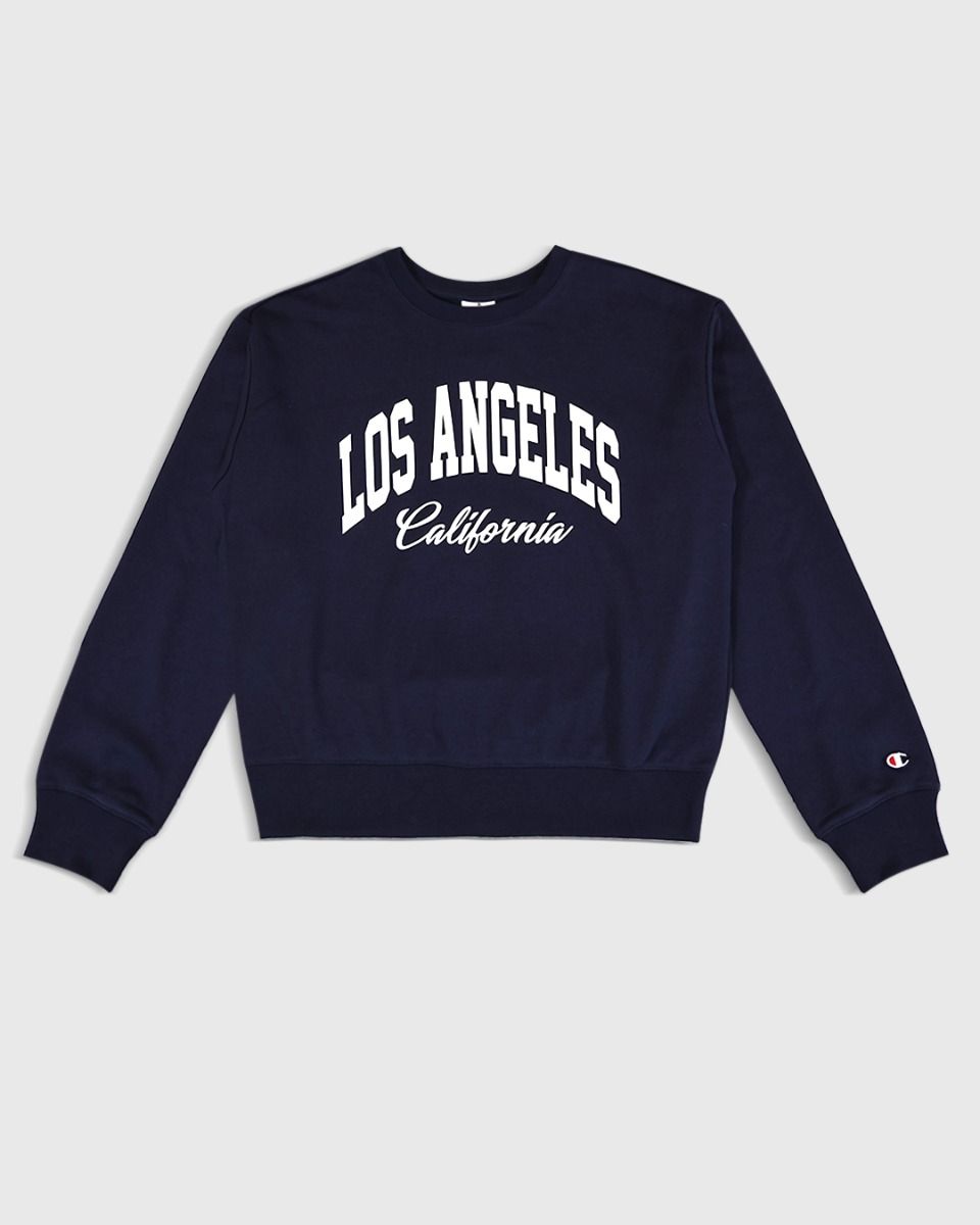 CHAMPION CREWNECK SWEATSHIRT เสื้อสเวตเชิ้ต ผู้หญิง 117213-BS501 Blue - 1 Supersports Thailand