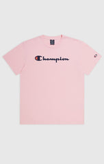 CHAMPION CREWNECK T-SHIRT เสื้อยืดทีเชิ๊ต ผู้ชาย 219831-PS024 Pink - 1