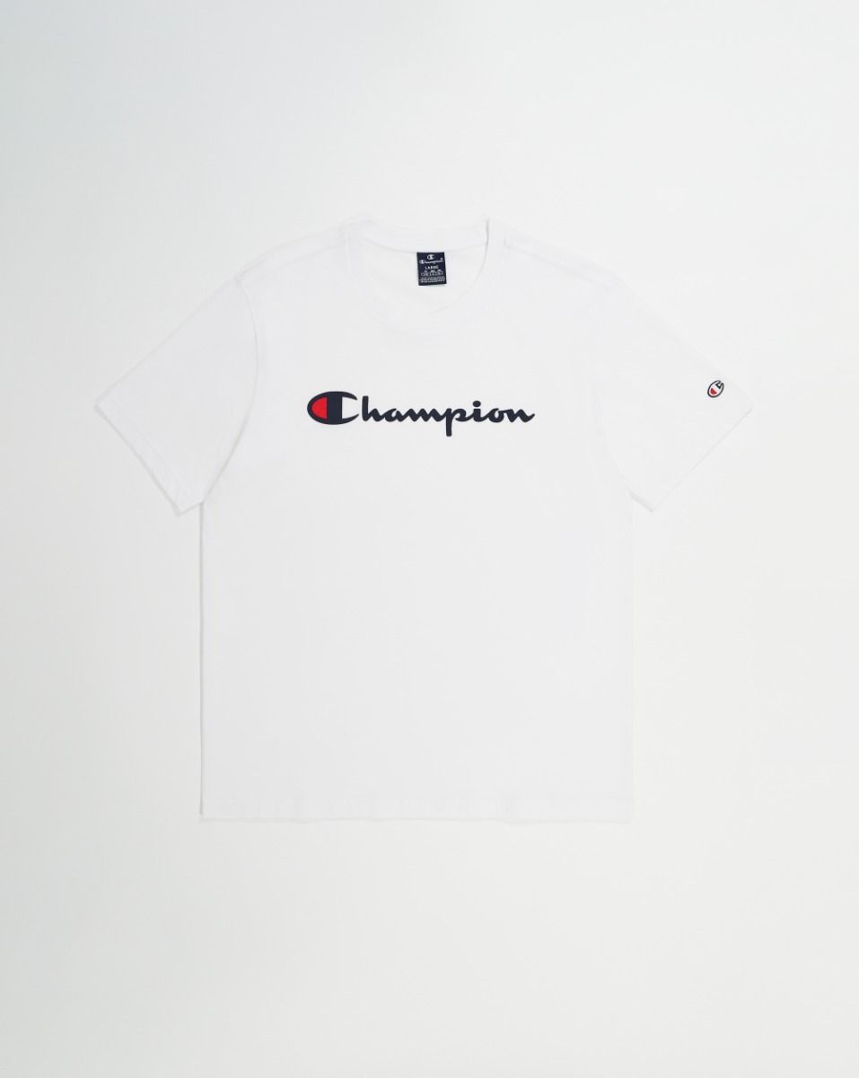 CHAMPION CREWNECK T-SHIRT เสื้อยืดทีเชิ๊ต ผู้ชาย 219831-WW001 White - 1