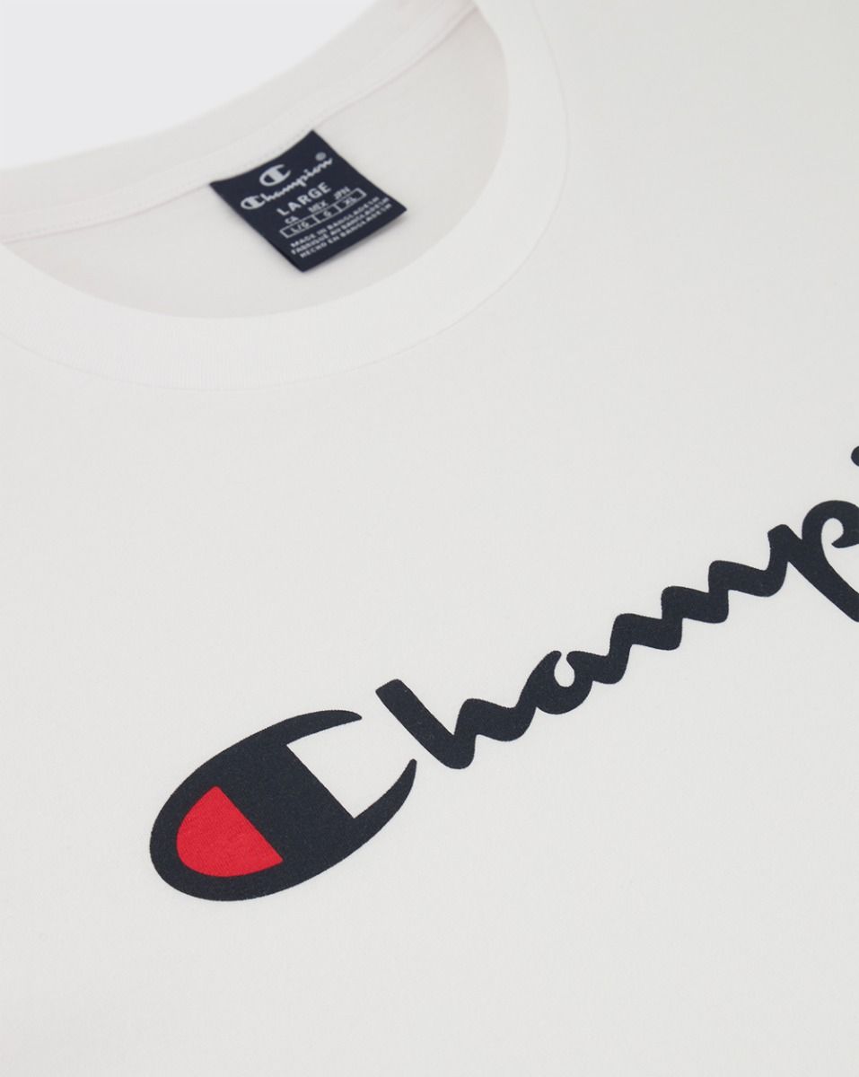 CHAMPION CREWNECK T-SHIRT เสื้อยืดทีเชิ๊ต ผู้ชาย 219831-WW001 White - 1