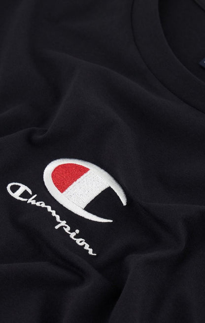 CHAMPION CREWNECK T-SHIRT เสื้อยืดทีเชิ๊ต ผู้ชาย 219847-KK001 Black - 1