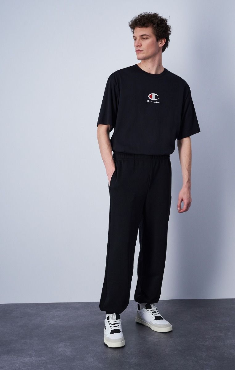 CHAMPION CREWNECK T-SHIRT เสื้อยืดทีเชิ๊ต ผู้ชาย 219847-KK001 Black - 1