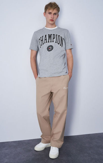 CHAMPION CREWNECK T-SHIRT เสื้อยืดทีเชิ๊ต ผู้ชาย 219852-EM031 Grey - 1