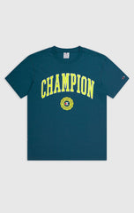 CHAMPION CREWNECK T-SHIRT เสื้อยืดทีเชิ๊ต ผู้ชาย 219852-GS549 Blue - 1