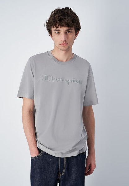 CHAMPION CREWNECK T-SHIRT เสื้อยืดทีเชิ๊ต ผู้ชาย 219870-ES002 Grey - 1