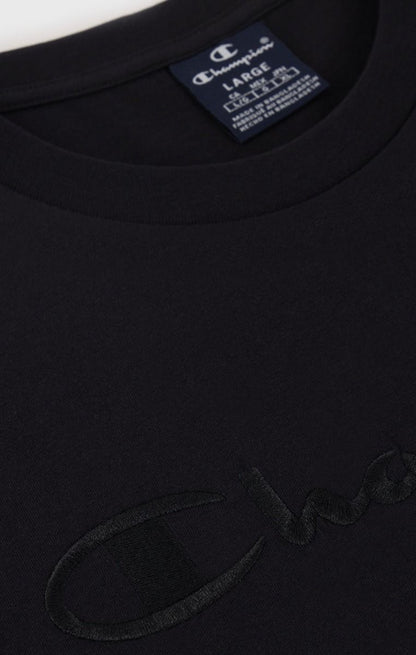 CHAMPION CREWNECK T-SHIRT เสื้อยืดทีเชิ๊ต ผู้ชาย 219870-KK001 Black - 1