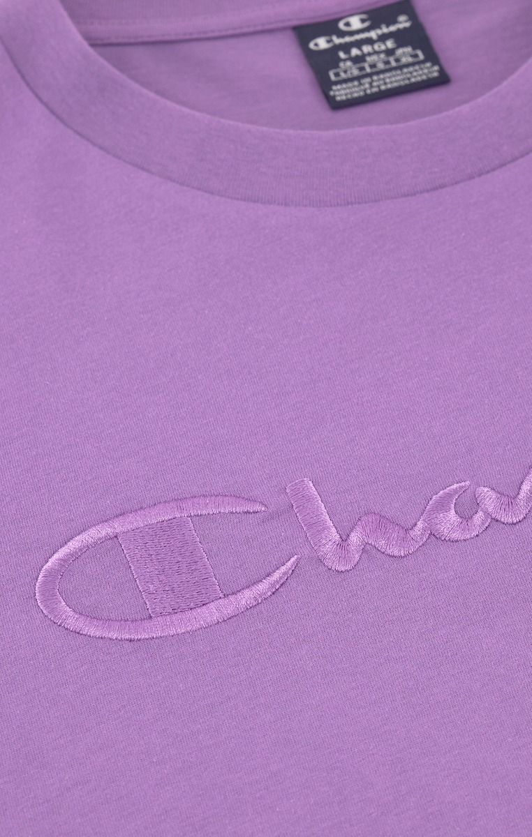 CHAMPION CREWNECK T-SHIRT เสื้อยืดทีเชิ๊ต ผู้ชาย 219870-VS016 Purple - 1