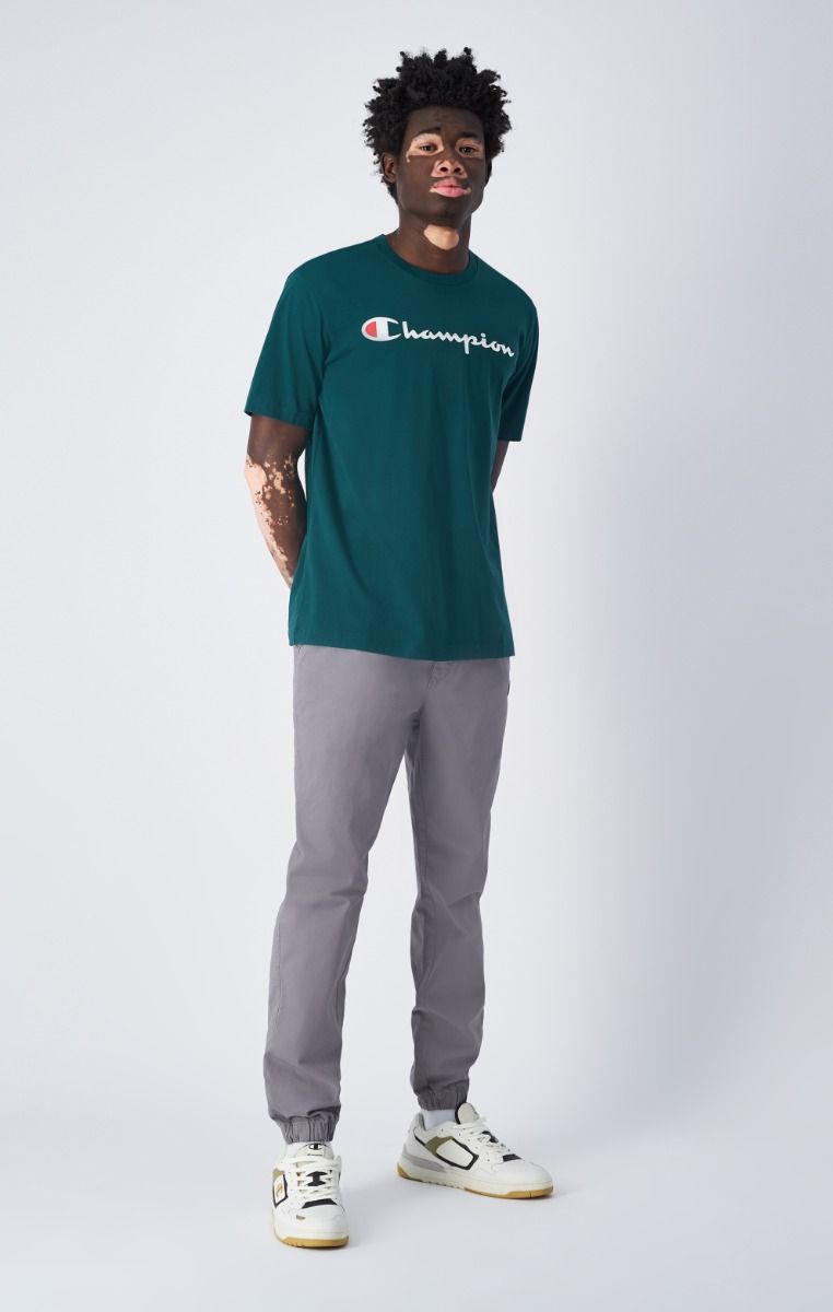 CHAMPION SS TEE เสื้อยืดทีเชิ๊ต ผู้ชาย 220256-GS502 Green - 1 Supersports Thailand