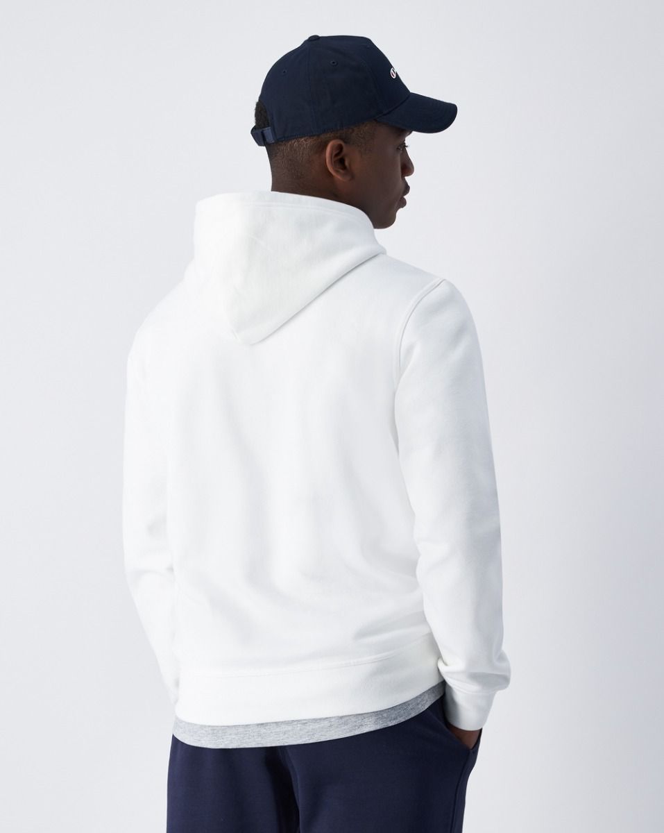 CHAMPION HOODED SWEATSHIRT เสื้อฮู้ด ผู้ชาย 220258-WW001 White - 1 Supersports Thailand