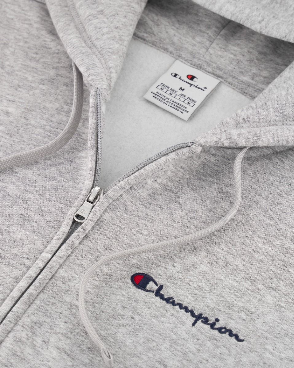 CHAMPION HOODED FULL ZIP SWEATSHIRT เสื้อแจ็คเก็ต ผู้ชาย 220260-EM021 Grey - 1