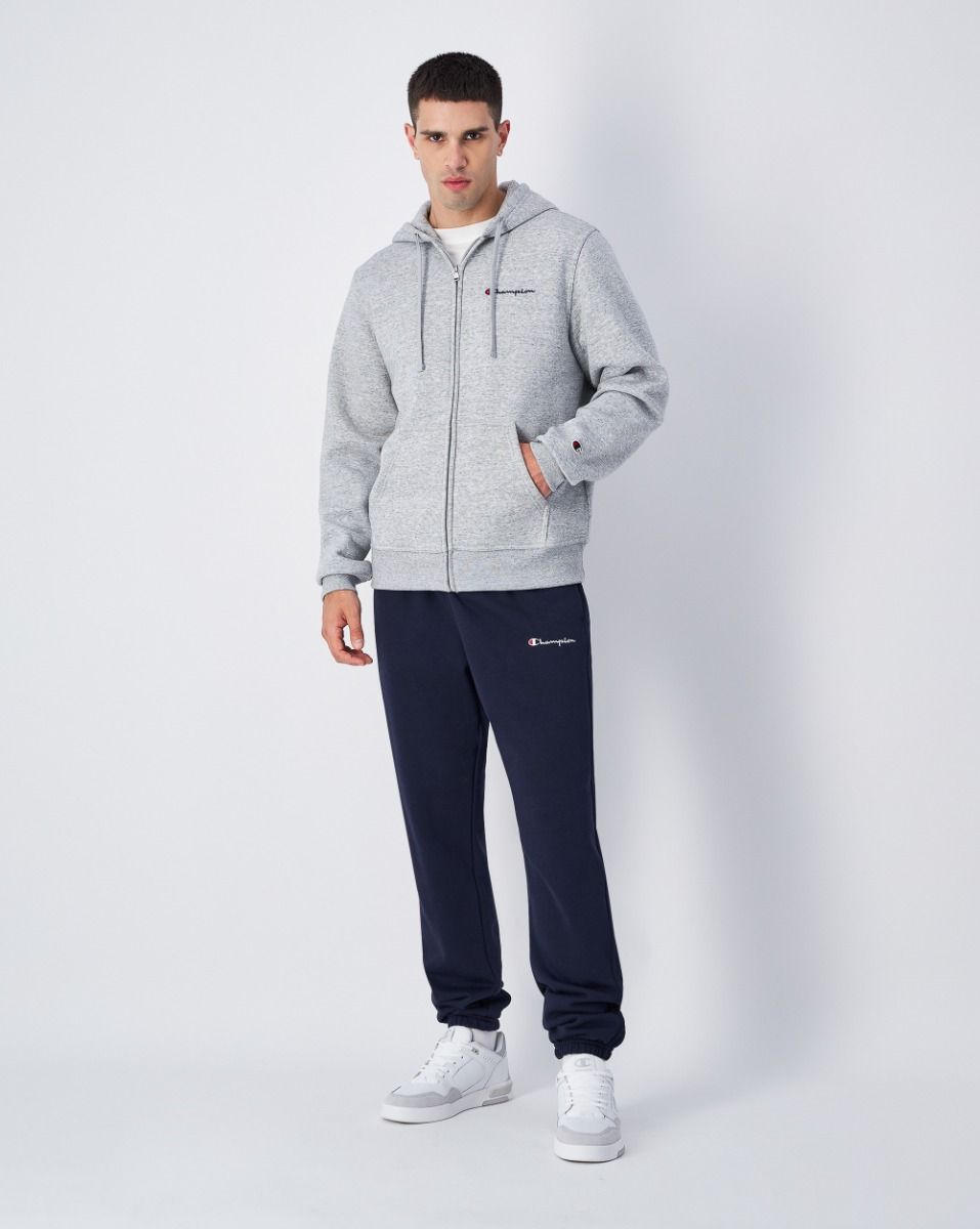 CHAMPION HOODED FULL ZIP SWEATSHIRT เสื้อแจ็คเก็ต ผู้ชาย 220260-EM021 Grey - 1 Supersports Thailand