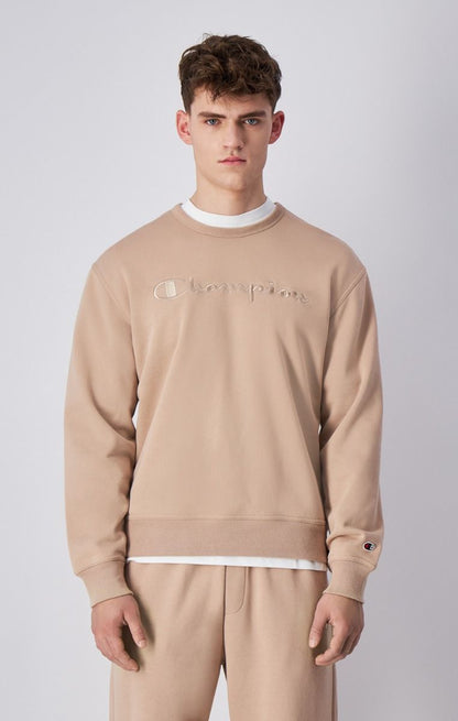 CHAMPION CREWNECK SWEATSHIRT เสื้อสเวตเชิ้ต ผู้ชาย 220272-MS079 Brown - 1