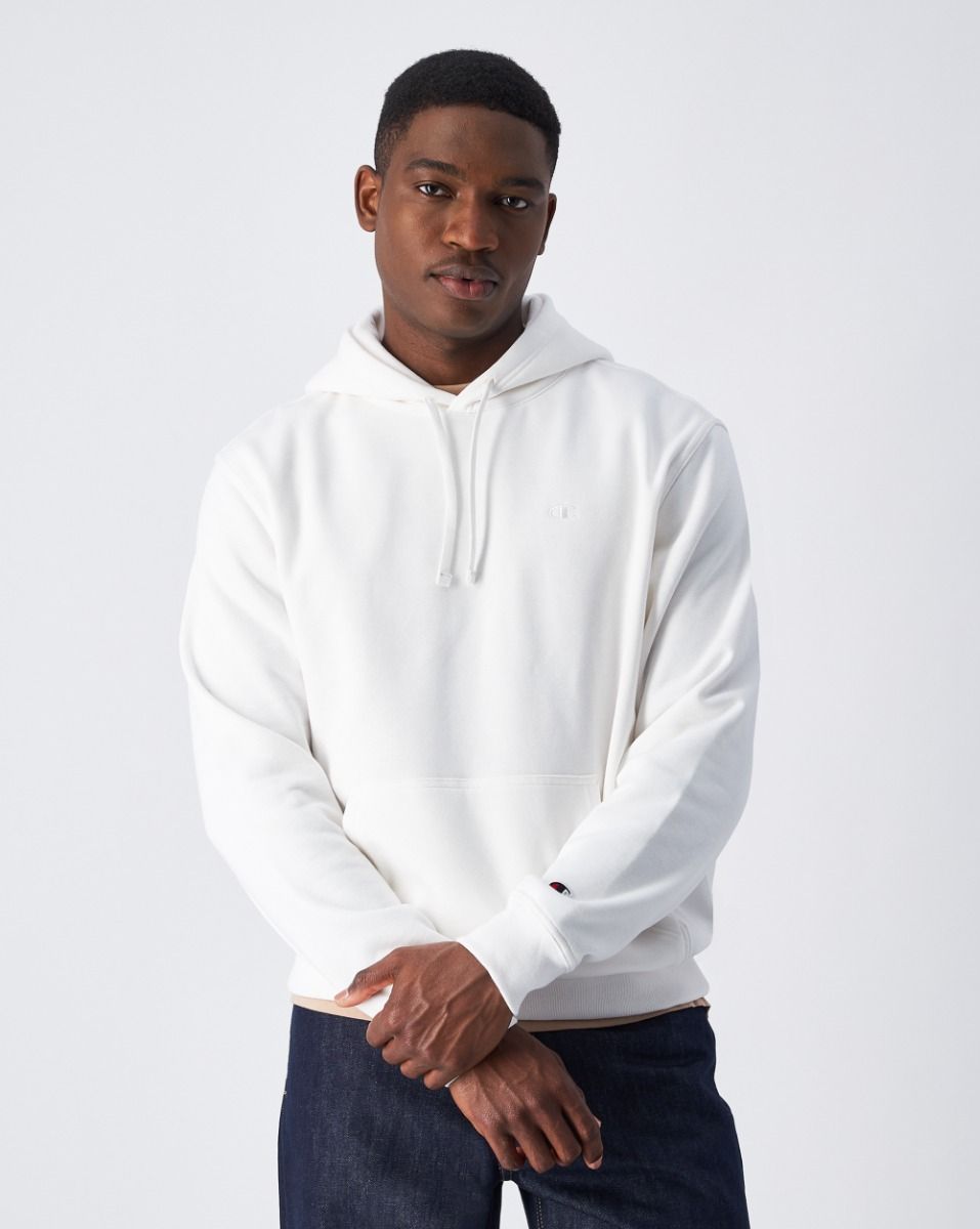 CHAMPION HOODED SWEATSHIRT เสื้อฮู้ด ผู้ชาย 220274-WW036 White - 1
